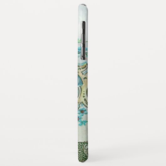 ROMANTICA/ROZEN, BLAUWE STROMEN MET VOGELwit Case-Mate iPhone Case (Achterkant/links)