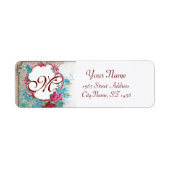 ROMANTICA ROZEN, BLAUWE STROMEN MONOGRAM Wit Etiket (Voorkant)