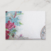 ROMANTICA, ROZEN, BLAUWE STROMEN, witte duif Visitekaartje (Achterkant)