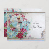 ROMANTICA SAVE THE DATE AANKONDIGINGSKAART (Voorkant / Achterkant)