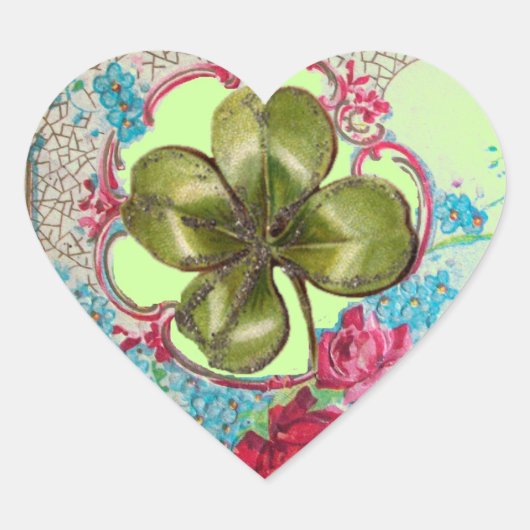 ROMANTICA / ST. PATRICK'S SHAMROCK HEART HART STICKER (Voorkant)