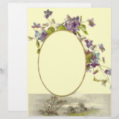 ROMANTİCA/VIOLET, paars, groen, crème (Voorkant / Achterkant)