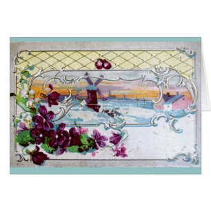 ROMANTICA/VOORRUIT IN DE SNEEUW, PANSIES, SNOWDROP