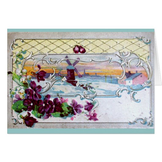 ROMANTICA/VOORRUIT IN DE SNEEUW, PANSIES, SNOWDROP (Voorkant Horizontaal)