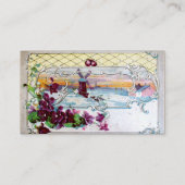 ROMANTICA Winterlandschap, Pansies White Roze Visitekaartje (Achterkant)
