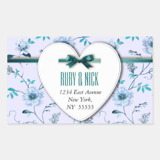 RomanticCharm collectie voor bloembruiloft Rechthoekige Sticker