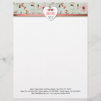 RomanticCharm  Floral Wedding collectie Briefhoofd Sjabloon