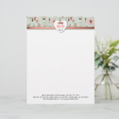 RomanticCharm Floral Wedding collectie Briefhoofd Sjabloon (Staand voorkant)