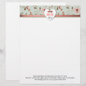 RomanticCharm Floral Wedding collectie Briefhoofd Sjabloon (Voorkant / Achterkant)
