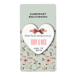 RomanticCharm  Floral Wedding collectie Etiket