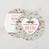 RomanticCharm  Floral Wedding collectie Kaart (Voorkant / Achterkant)