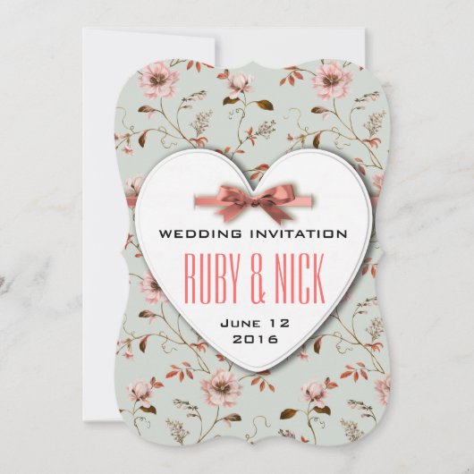 RomanticCharm  Floral Wedding collectie Kaart (Voorkant)