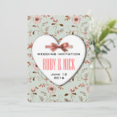 RomanticCharm Floral Wedding collectie Kaart (Staand voorkant)