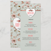 RomanticCharm  Floral Wedding collectie Menu (Voorkant / Achterkant)