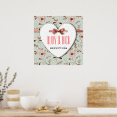 RomanticCharm  Floral Wedding collectie Poster (Keuken)