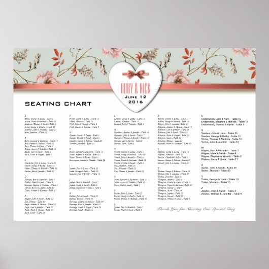 RomanticCharm  Floral Wedding collectie Poster (Voorkant)