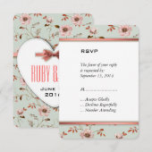 RomanticCharm  Floral Wedding collectie RSVP Kaartje (Voorkant / Achterkant)