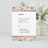 RomanticCharm  Floral Wedding collectie RSVP Kaartje (Staand voorkant)