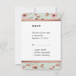 RomanticCharm  Floral Wedding collectie RSVP Kaartje