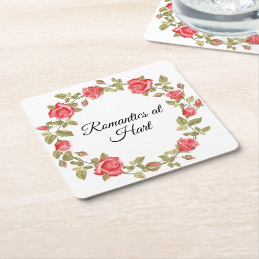 Romantics at Hart Kartonnen Onderzetters (Schuin)