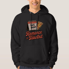 Romantiek = Afhaal | Grappig Pizza Date Night Desi Hoodie