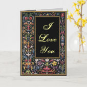 Romantiek Gothic Illuminated Wenskaart Kaart (Gele Bloem)