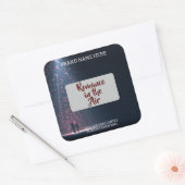 Romantiek in de Lucht Kaarslabel – Gotisch & Elega Vierkante Sticker (Envelop)