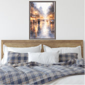 Romantiek in de regen canvas afdruk (Insitu (Slaapkamer))