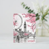 Romantiek in Londen Briefkaart (Staand voorkant)