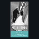 ROMANTIEK IN TURQUOISE | TROUWKAARTJE OM TE BEDANK BEDANKKAART<br><div class="desc">ANDERE KLEUREN BESCHIKBAAR</div>