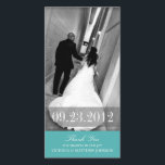 ROMANTIEK IN TURQUOISE | TROUWKAARTJE OM TE BEDANK BEDANKKAART<br><div class="desc">ANDERE KLEUREN BESCHIKBAAR</div>