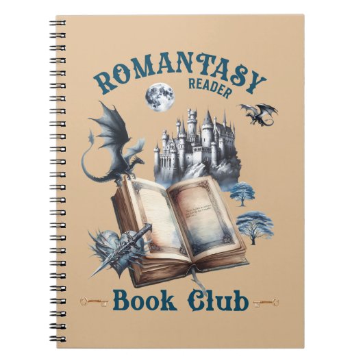 Romantiek Lezer Dragon Book Club Castle Notitieboek (Voorkant)
