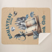 Romantiek Lezer Dragon Book Club Castle Sherpa Deken (Voorkant (horizontaal))