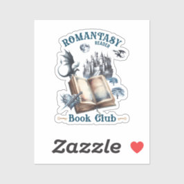 Romantiek Lezer Dragon Book Club Castle Sticker