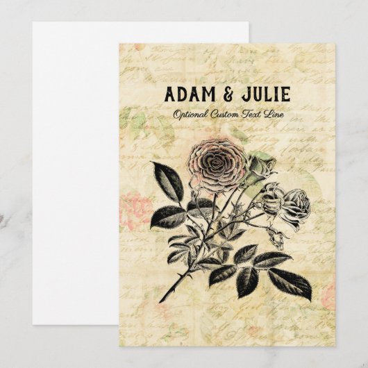 Romantiek Liefde Bruiloft Jubileum of Valentijnsda Bedankkaart (Voorkant / Achterkant)