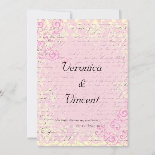  romantiek met Bijbelvers Trouwen Kaart (Voorkant)