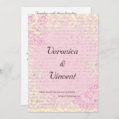  romantiek met Bijbelvers Trouwen Kaart (Voorkant / Achterkant)