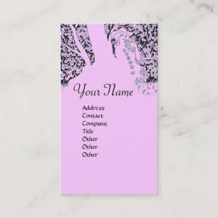 ROMANTIEK MONOGRAM, zwart en roze Visitekaartje