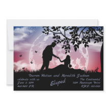 Romantiek onder de blauwe rode maan Elopement