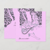 ROMANTIEK / ROMANTISCHE GELIEFDE ROZE LILAC TROUWF KAART (Voorkant / Achterkant)