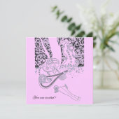 ROMANTIEK / ROMANTISCHE GELIEFDE ROZE LILAC TROUWF KAART (Staand voorkant)