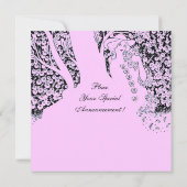 ROMANTIEK / ROMANTISCHE GELIEFDE ROZE LILAC TROUWF KAART (Achterkant)