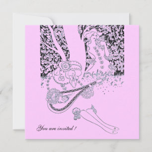 ROMANTIEK / ROMANTISCHE GELIEFDE ROZE LILAC TROUWF KAART