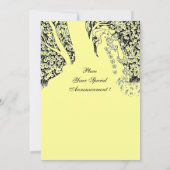 ROMANTIEK / ROMANTISCHE GELIEFDE ZWART GELE TROUWP KAART (Achterkant)