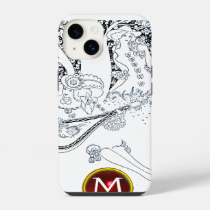ROMANTIEK /ROMANTISCHE GELIEFDE ZWART WIT ROOD MON iPhone 14 HOESJE