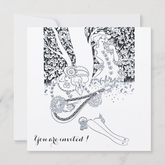 ROMANTIEK, ROMANTISCHE GELIEFDE ZWART ZILVEREN HUW KAART (Voorkant)