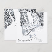 ROMANTIEK, ROMANTISCHE GELIEFDE ZWART ZILVEREN HUW KAART (Voorkant / Achterkant)