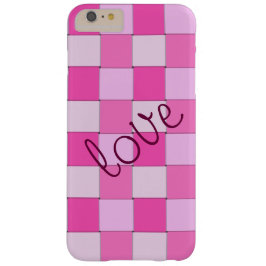 Romantiek Roze Geweven Tegels met Liefde iPhone 16 Pro Hoesje