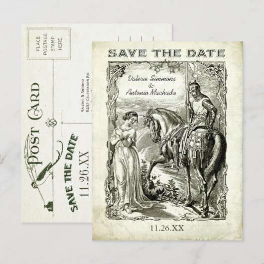  romantiek Save the Date Briefkaarten (Voorkant / Achterkant)