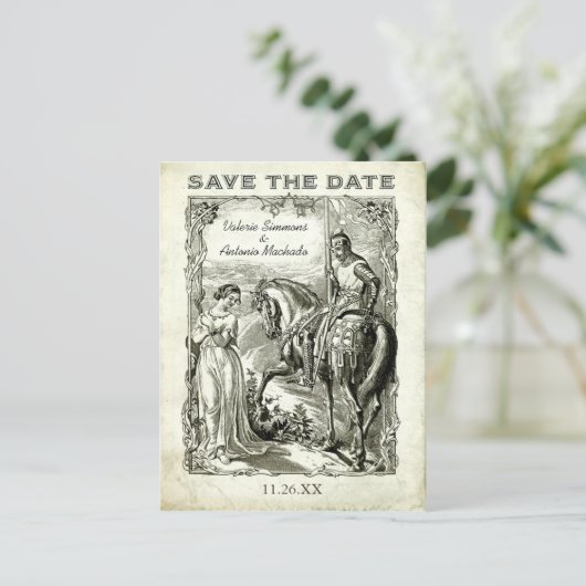  romantiek Save the Date Briefkaarten (Staand voorkant)